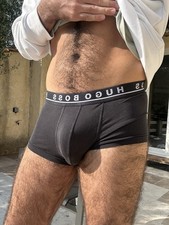 Boxer Homme Hugo Boss Noir, Troué À L’entre Jambe, Fetish, Sexy, Kiffeur