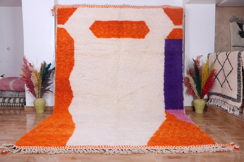 Tapis marocain blanc - marocain,