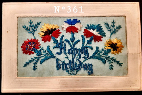 361 cpa postale - , brodée