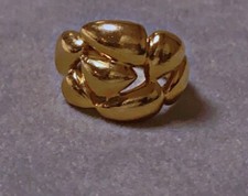 Magnifique Ted Lapidus Paris bague Plaqué Or 18carats Taille 56 cadeau Noël