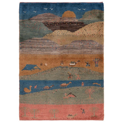 Gabbeh 153x108 tapis fait - 153x108,