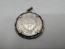 PENDENTIF AVEC PIECE 10 FRANCS ARGENT HERCULE 1965