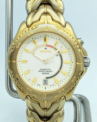 Seiko kinetic 5m62 cream full - cream,