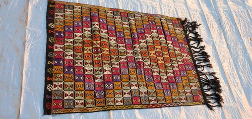 Vintage kilim 3x5 - ,, embroidered