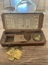 ANCIENNE PETITE BALANCE TREBUCHET MONETAIRE DE POCHE EPOQUE XIX POIDS lot 5