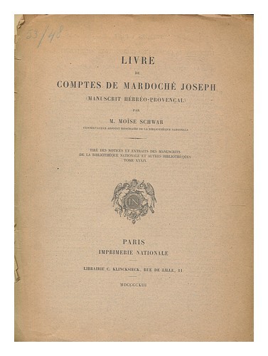 Schwab moïse - moïse, (1839-1918)