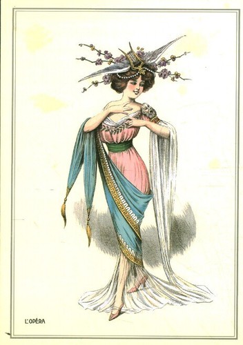 Carte postale costume opéra - carte,