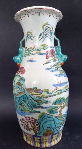 Vase balustre chinois famille - chinois,