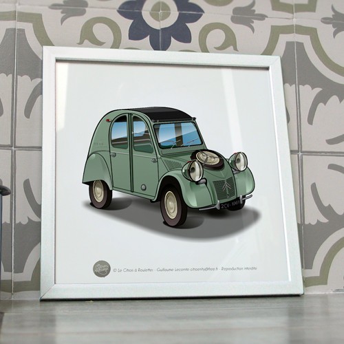 Poster citroën 2cv - poster,
