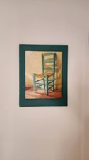 Peinture Chaise Verte Plume