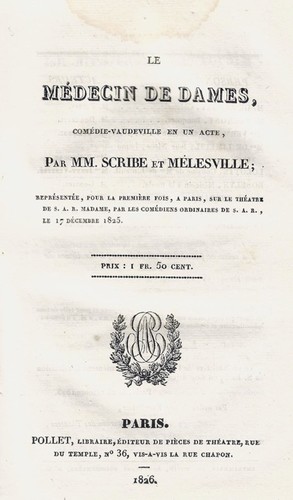 Scribe eugène médecin de - le,