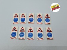 LEGO LOT 10 X TILE 2X4 PANNEAU