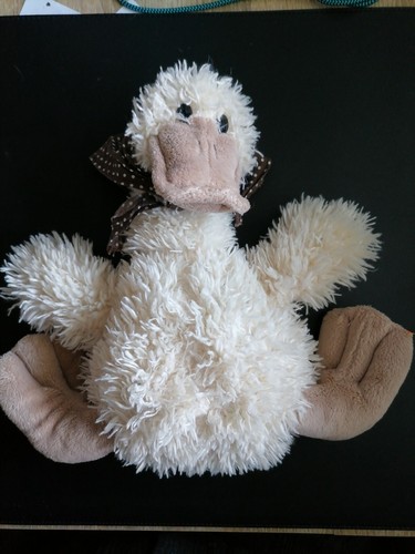 Doudou peluche oie canard