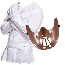 Costume D'Halloween Pour Adultes Hannibal Lecter Avec Veste Droite Et Masque