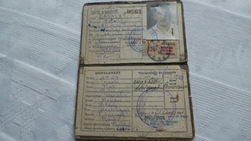 Carte identité 1946 - carte,