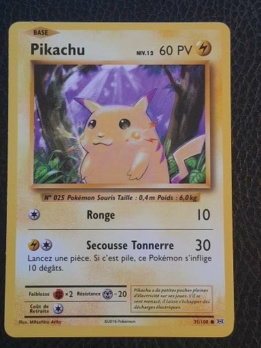 Carte pokémon pikachu 108 - carte,