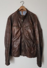 VESTE/ Blouson Aviateur  en Cuir Vieilli Massimo Dutti. T  XL voir mesures)