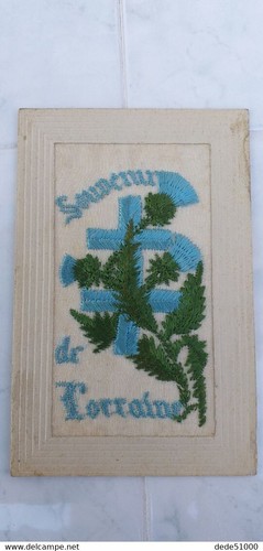 Cpa brodé tissu - cpa, en