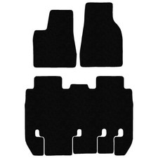TE03-1 Jeu Tapis De Sol Velour Premium Cuir Noir pour Tesla Model X depuis 2015