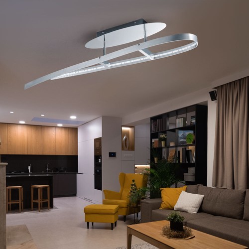 Chrome plafonnier led - chrome,