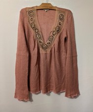 Pull rose acrylique mohair