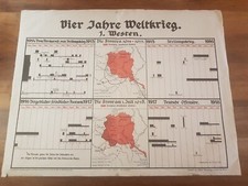 Landkarte première guerre mondiale 1914 1918 carte état major front ouest N 1