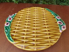 Ancien plateau plat à tarte céramique de Vallauris vintage french antique dish