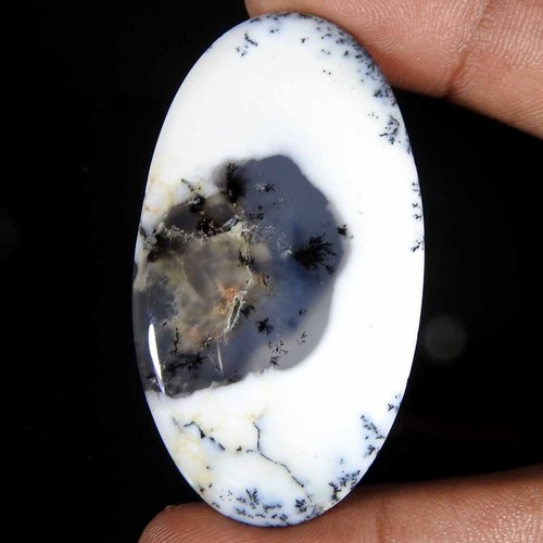 Cabochon ovale opale dendrite