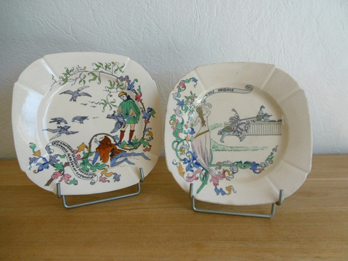 Deux assiettes dessert - dessert, faience