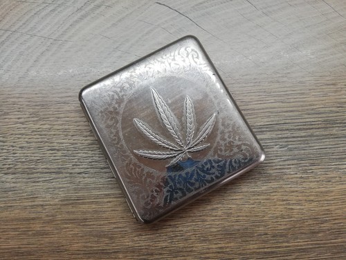 Vtg rare embossed pot leaf - rare,