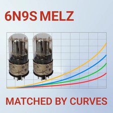 PAIRE ASSORTIE 6N9S MELZ PAR COURBES ! BALANCED ! 1956 année !  (6SL7 6SU7 15...