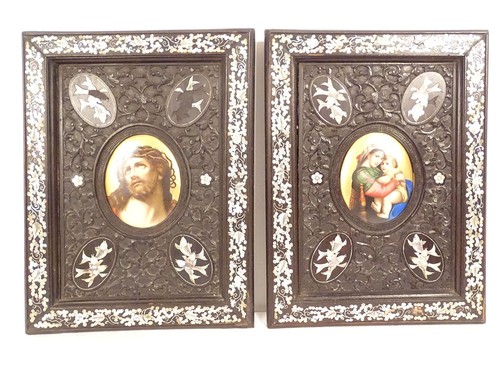 Paire miniatures porcelaine