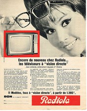 PUBLICITE ADVERTISING  1964   RADIOLA  téléviseur