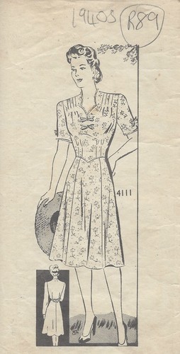 1940s vintage couture motif - 1940s,