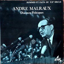 ANDRE MALRAUX DISCOURS POLITIQUES DOUBLE 33T LP SERP HF 28 VINYLES PARFAITS