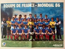 POSTER ADIDAS EQUIPE DE FRANCE DE FOOTBALL MONDIAL 1986 - MEXICO 86 - PLATINI