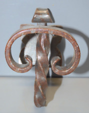 -ANCIENNE PATERE FER Forgé PORTE MANTEAU MURAL JUS de GRENIER déco XXe     D