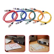 Lot de 5 câbles de microphone XLR symétriques pour studio, scène