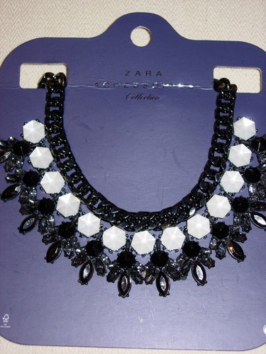 Zara collier plastron - zara, noir