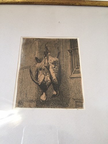 Gravure ancienne retour chasse - gravure,