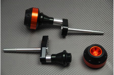 Tampons de Protection Couleur Orange KAWASAKI ER6 F ER-6F 2012-2016