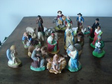 Lot 28 santons anciens taille 3 Chave, Devineau, Didier, belle crèche complète.