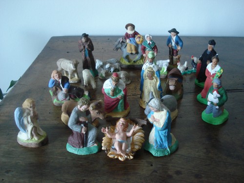 Lot santons anciens taille - santons,