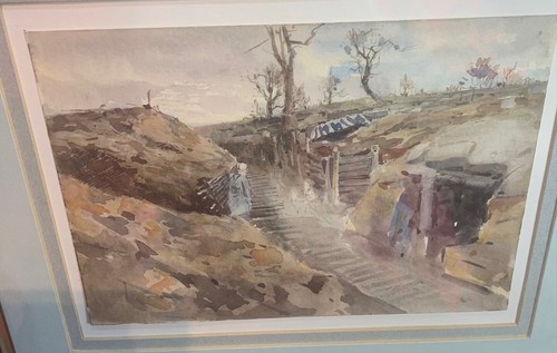 Peinture tableau ww1 tranchee - tableau,
