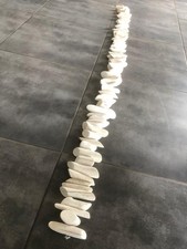 Suspension décoration rondins de bois blanc 150 cm - Déco zen champêtre jardin