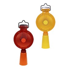 Feu clignotant de signalisation pour chantier de construction, conduite nuit