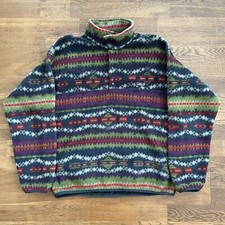 Vintage Patagonia Synchilla Snap Fleece années 1990 Aztec Made in USA Homme...