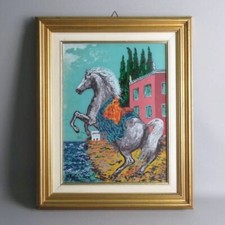 Carré Francesco Gonzaga Cheval Rampant Œuvre Numéroté Cadre Dorée