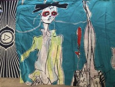 Christian Lacroix?Grande Écharpe/ Foulard/Paréo Carré en Turquoise????❤️