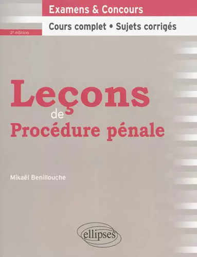 Leçons procédure pénale - leçons, de